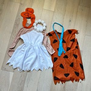 Fred and Wilma Flintstone kids Halloween costumes